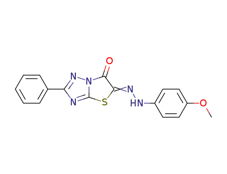 Thiazolo[3,2-b][1,2,4]triazole-5,6-dione, 2-phenyl-, 5-[2-(4-methoxyphenyl)hydrazone]