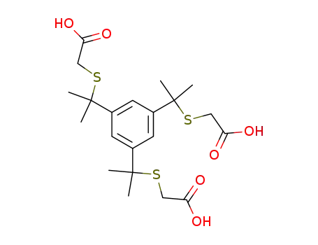 1,3,5-tris-(α-carboxymethylsulfanyl-isopropyl)-benzene