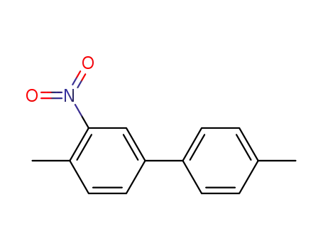 Molecular Structure of 107771-74-4 (1,1'-Biphenyl, 4,4'-dimethyl-3-nitro-)
