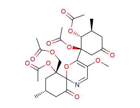 (6Ξ,9<i>R</i>,11<i>R</i>)-11-acetoxy-11-acetoxymethyl-2-((1<i>R</i>)-1,2<i>c</i>-diacetoxy-3<i>t</i>-methyl-5-oxo-cyclohex-<i>r</i>-yl)-3-methoxy-9-methyl-1-oxa-5-aza-spiro[5.5]undeca-2,4-dien-7-one