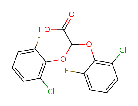 Molecular Structure of 53145-35-0 (α-bis-(2-Fluor-6-chlorphenoxy)essigsaeure)