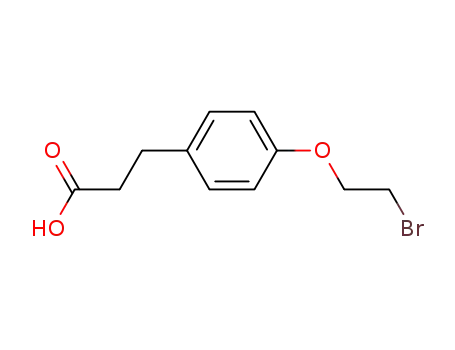 Molecular Structure of 100126-01-0 (3-[4-(2-bromo-ethoxy)-phenyl]-propionic acid)