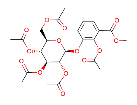 2-acetoxy-3-(tetra-<i>O</i>-acetyl-β-D-glucopyranosyloxy)-benzoic acid methyl ester