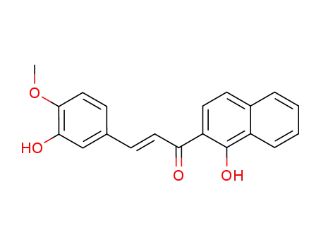 1<i>t</i>-(3-hydroxy-4-methoxy-phenyl)-3-(1-hydroxy-naphthyl-<sup>(2)</sup>)-propen-<sup>(1)</sup>-one-<sup>(3)</sup>