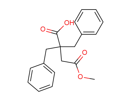 Molecular Structure of 97080-59-6 (2,2-dibenzyl-succinic acid-4-methyl ester)