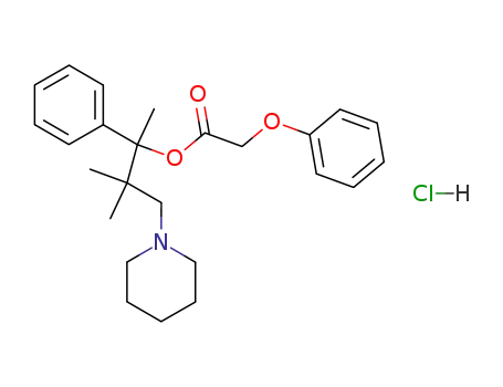 Molecular Structure of 102954-05-2 (phenoxy-acetic acid-(1,2,2-trimethyl-1-phenyl-3-piperidino-propylester); hydrochloride)