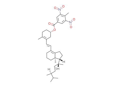 Molecular Structure of 119533-90-3 ((3<i>S</i>)-3-(4-methyl-3,5-dinitro-benzoyloxy)-9,10-seco-ergosta-5<sup>(10)</sup>,6<i>t</i>,8<sup>(14)</sup>,22<i>t</i>-tetraene)