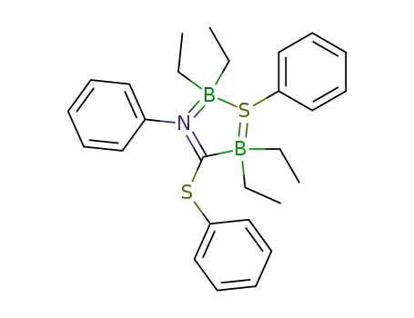 diethyl-thioborinic acid phenyl ester; compound with <i>B</i>,<i>B</i>-diethyl-<i>N</i>-phenyl-boranecarboximidothioic acid phenyl ester (1:1)