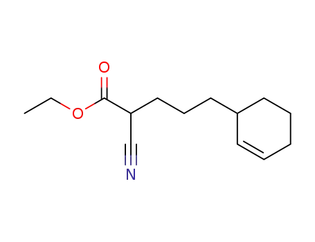 opt.-inakt. 2-Cyan-5-(cyclohex-2-enyl)-valeriansaeure-ethylester