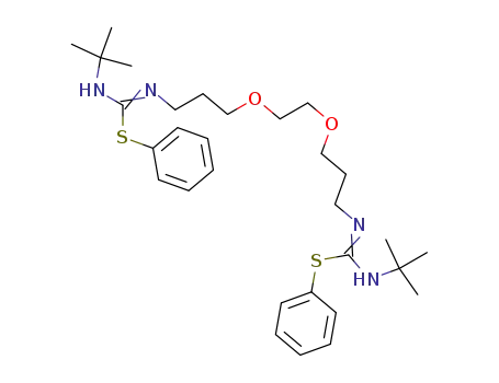 3,3'-Bis-<N-tert.-butyl-S-phenyl-isothioureido-(N')>-glykoldipropylether