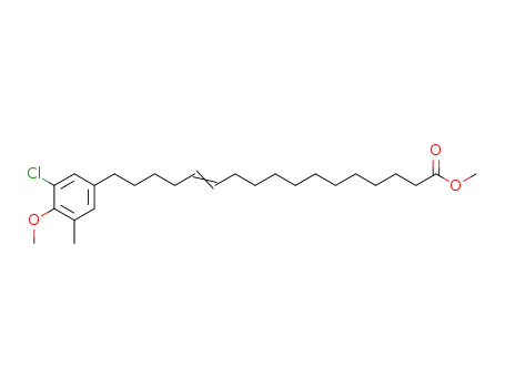 12-Heptadecenoic acid, 17-(3-chloro-4-methoxy-5-methylphenyl)-,
methyl ester