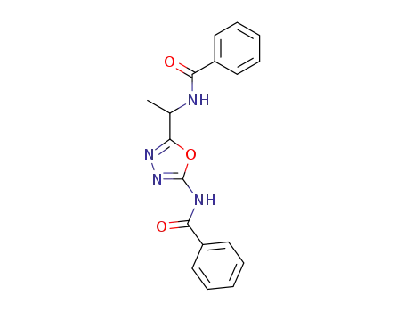 2-benzoylamino-5-(1-benzoylamino-ethyl)-[1,3,4]oxadiazole