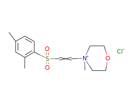 Molecular Structure of 63829-34-5 (Morpholinium, 4-[2-[(2,4-dimethylphenyl)sulfonyl]ethenyl]-4-methyl-,chloride)
