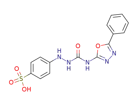 Molecular Structure of 25306-35-8 (4-[4-(5-phenyl-[1,3,4]oxadiazol-2-yl)-semicarbazido]-benzenesulfonic acid)