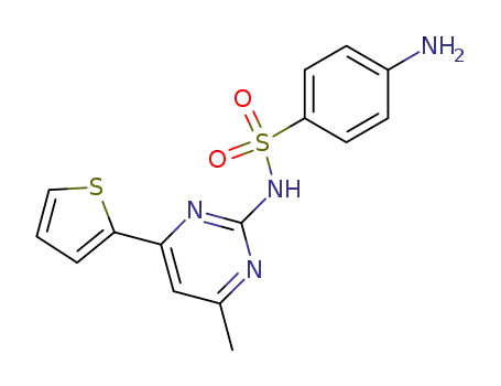 4-amino-<i>N</i>-(4-methyl-6-thiophen-2-yl-pyrimidin-2-yl)-benzenesulfonamide