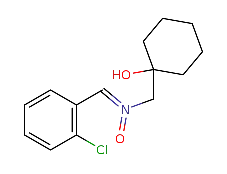 Molecular Structure of 63829-60-7 (Cyclohexanol, 1-[[[(2-chlorophenyl)methylene]oxidoamino]methyl]-)