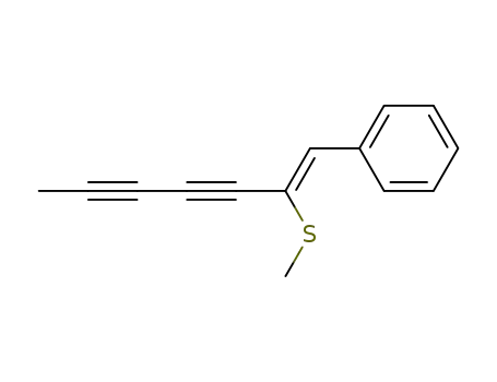 trans-2-Methylmercapto-1-phenyl-hept-1-en-3.5-diin
