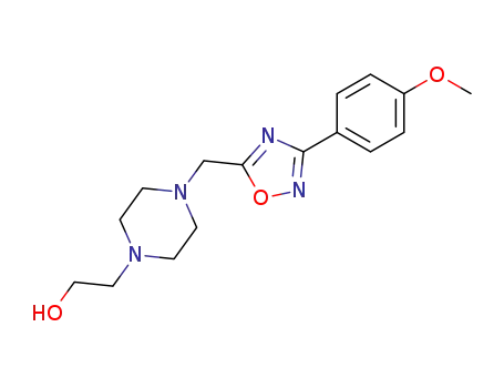 2-{4-[3-(4-methoxy-phenyl)-[1,2,4]oxadiazol-5-ylmethyl]-piperazin-1-yl}-ethanol