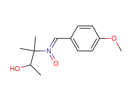Molecular Structure of 63829-52-7 (2-Butanol, 3-[[(4-methoxyphenyl)methylene]oxidoamino]-3-methyl-)