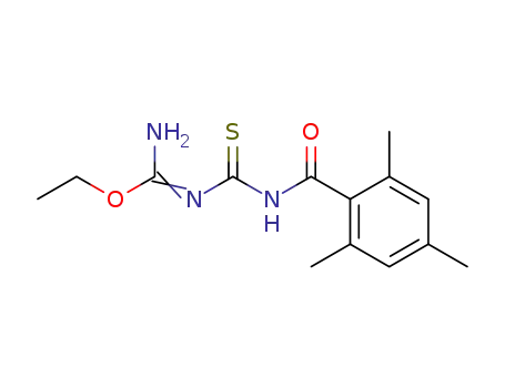 Molecular Structure of 32832-49-8 (N-(2-Ethyl-isoureidocarbothioyl)-2,4,6-trimethyl-benzamide)