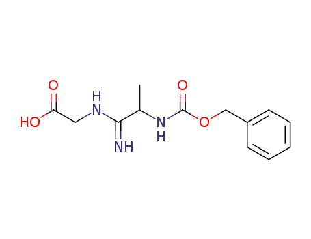 Molecular Structure of 63808-43-5 (Glycine, N-[1-imino-2-[[(phenylmethoxy)carbonyl]amino]propyl]-, (S)-)