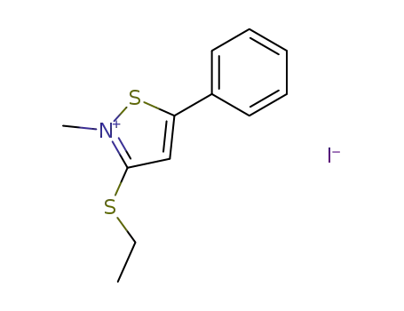 3-ethylsulfanyl-2-methyl-5-phenyl-isothiazolium; iodide