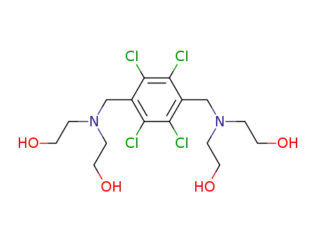 Molecular Structure of 55405-24-8 (2-[(4-{[Bis-(2-hydroxy-ethyl)-amino]-methyl}-2,3,5,6-tetrachloro-benzyl)-(2-hydroxy-ethyl)-amino]-ethanol)