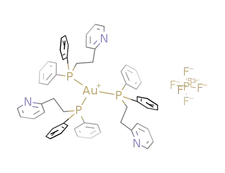[Au(1-(diphenylphosphino)-2-(2-pyridyl)ethane-P)3]PF<sub>6</sub>