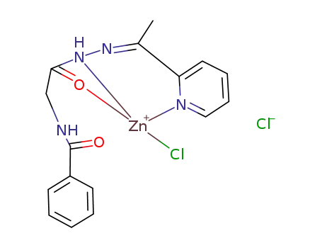 monochloro 2-acetyl-pyridine-(N-benzoyl)glycyl hydrazone Zn(II) chloride