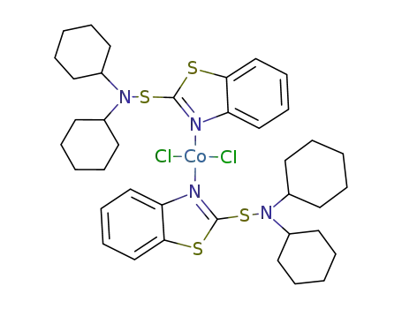 Molecular Structure of 111618-71-4 (CoCl<sub>2</sub>(SC(CH)4CNCSN(C<sub>6</sub>H<sub>11</sub>)2)2)