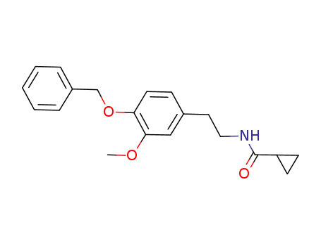 Molecular Structure of 1032821-96-7 (N-[2-(4-benzyloxy-3-methoxyphenyl)ethyl]-2-cyclopropanecarboxamide)