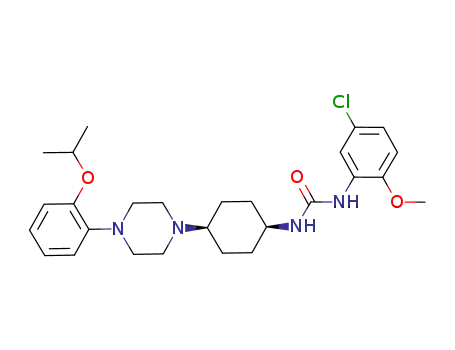 Urea,
N-(5-chloro-2-methoxyphenyl)-N'-[cis-4-[4-[2-(1-methylethoxy)phenyl]-1-
piperazinyl]cyclohexyl]-