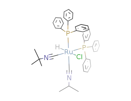 {RuHCl(CNC(CH<sub>3</sub>)3)2(P(C<sub>6</sub>H<sub>5</sub>)3)2}