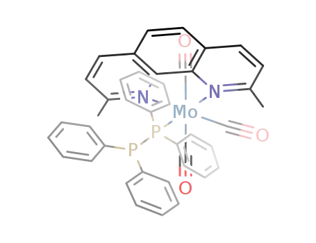 mer-(η1-bis(diphenylphosphino)methane)(η2-2,9-dimethyl-1,10-phenanthroline)molybdenum tricarbonyl