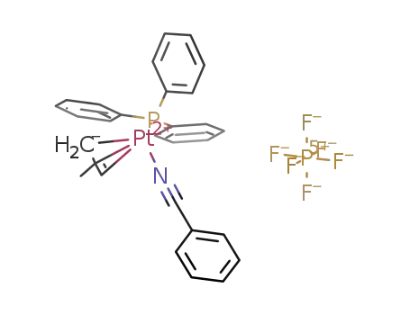 [Pt(η3-CH2CMeCH2)(PPh3)(C6H5CN)]PF6