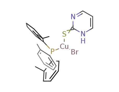 (tri-o-tolylphosphine)(pyrimidine-2-thione)copper(I)bromide