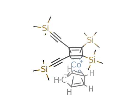 (1,2-bis((trimethylsilyl)ethynyl)-3,4-bis(trimethylsilyl)-η4-cyclobutadiene)(η5-cyclopentadienyl)cobalt
