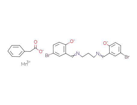 Mn<sup>(3+)</sup>*C<sub>17</sub>H<sub>14</sub>Br<sub>2</sub>N<sub>2</sub>O<sub>2</sub><sup>(2-)</sup>*O<sub>2</sub>CCH<sub>2</sub>C<sub>6</sub>H<sub>5</sub><sup>(1-)</sup> = [Mn(C<sub>17</sub>H<sub>14</sub>Br<sub>2</sub>N<sub>2</sub>O<sub>2</sub>)(O<sub>2</sub>CCH<sub>2</sub>C<sub>6</sub>H<sub>5</sub>)]