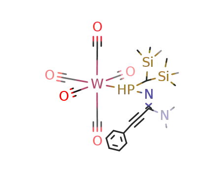 pentacarbonyl[(bis(trimethylsilyl)methyl)(N-(C-(phenylacetylenyl)-C-(dimethylamino)imino))phosphane]tungsten<sup>(0)</sup>