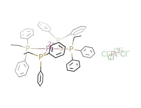Pt(P(C<sub>2</sub>H<sub>5</sub>)(C<sub>6</sub>H<sub>5</sub>)2)4<sup>(2+)</sup>*PtCl<sub>4</sub><sup>(2-)</sup>=[Pt(P(C<sub>2</sub>H<sub>5</sub>)(C<sub>6</sub>H<sub>5</sub>)2)4][PtCl<sub>4</sub>]