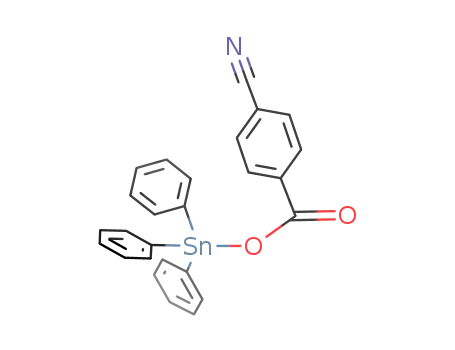 Molecular Structure of 89222-67-3 (Benzonitrile, 4-[[(triphenylstannyl)oxy]carbonyl]-)