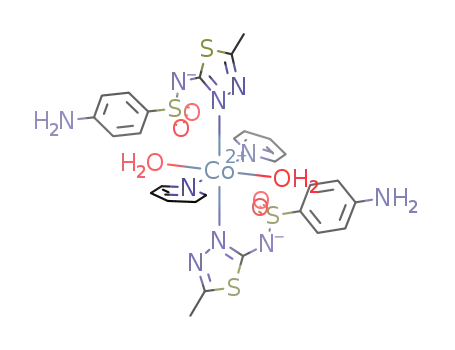 [Co(4-amino-N-(5-methyl-1,3,4-thiadiazole-2-yl)sulfanilamide)2(pyridine)2(H<sub>2</sub>O)2]