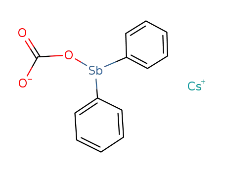 Molecular Structure of 86041-69-2 (Cs<sup>(1+)</sup>*[O<sub>2</sub>COSb(C<sub>6</sub>H<sub>5</sub>)2]<sup>(1-)</sup> = Cs[O<sub>2</sub>COSb(C<sub>6</sub>H<sub>5</sub>)2])