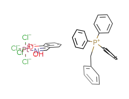(C<sub>6</sub>H<sub>5</sub>)3PCH<sub>2</sub>C<sub>6</sub>H<sub>5</sub><sup>(1+)</sup>*PtCl<sub>4</sub>(C<sub>6</sub>H<sub>4</sub>OCHNOH)<sup>(1-)</sup>=(C<sub>6</sub>H<sub>5</sub>)3PCH<sub>2</sub>C<sub>6</sub>H<sub>5</sub>PtCl<sub>4</sub>(C<sub>6</sub>H<sub>4</sub>OCHNOH)