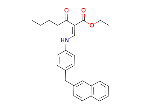 ethyl (2E)-3-{[4-(2-naphthylmethyl)phenyl]amino}-2-pentanoylacrylate