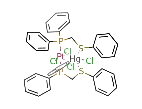 PtCl<sub>2</sub>(P(C<sub>6</sub>H<sub>5</sub>)2CH<sub>2</sub>SC<sub>6</sub>H<sub>5</sub>)2HgCl<sub>2</sub>