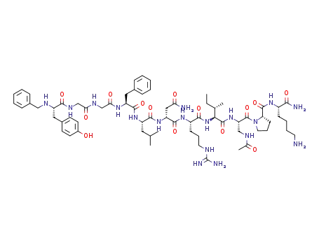 PhCH<sub>2</sub>-Tyr-Gly-Gly-Phe-Leu-D-Asn-Arg-Ile-Dap(Ac)-Pro-Lys-NH<sub>2</sub>; Dap = 2,3-diaminopropionic acid