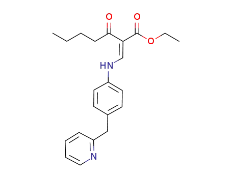 ethyl (2E)-2-pentanoyl-3-{[4-(pyridin-2-ylmethyl)phenyl]amino}acrylate