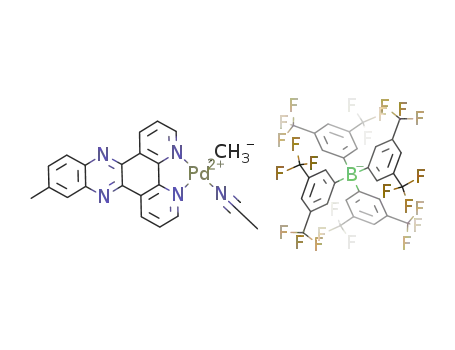 trans-[(11-methyl-dipyrido[3,2-a:2',3'-c]phenazine)Pd(CH<sub>3</sub>)(acetonitrile)][B(3,5-(CF<sub>3</sub>)2C<sub>6</sub>H<sub>3</sub>)4]
