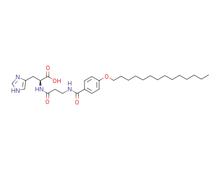 Molecular Structure of 1203956-66-4 (N-(4-n-tetradecyloxybenzoyl)-L-carnosine)
